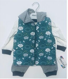 3-delat set ”Moln” grön. - Lukke | Lukke barnkläder