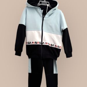 Mjukisdress barn blå & mörkblå  | Ekologisk bomull